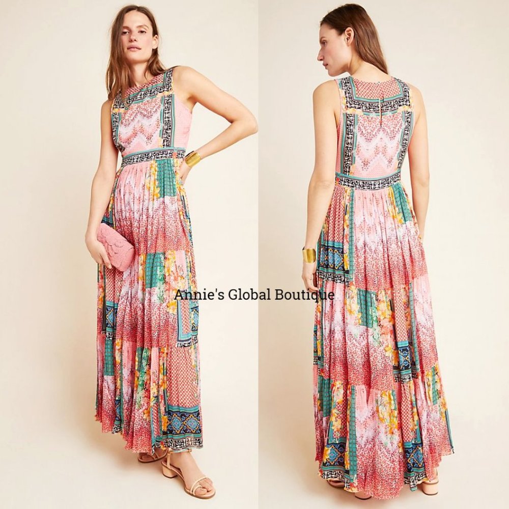 NWT ANTHROPOLOGIE Alessandra Beaded Maxi Dress HTF - Picture 5 of 15